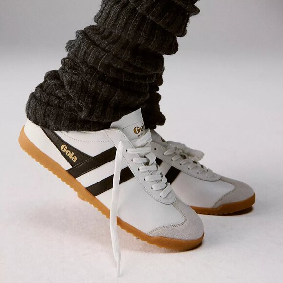 Gola Bullet Leather Sneakers Color White / Black / Gum - Picture 1 of 4